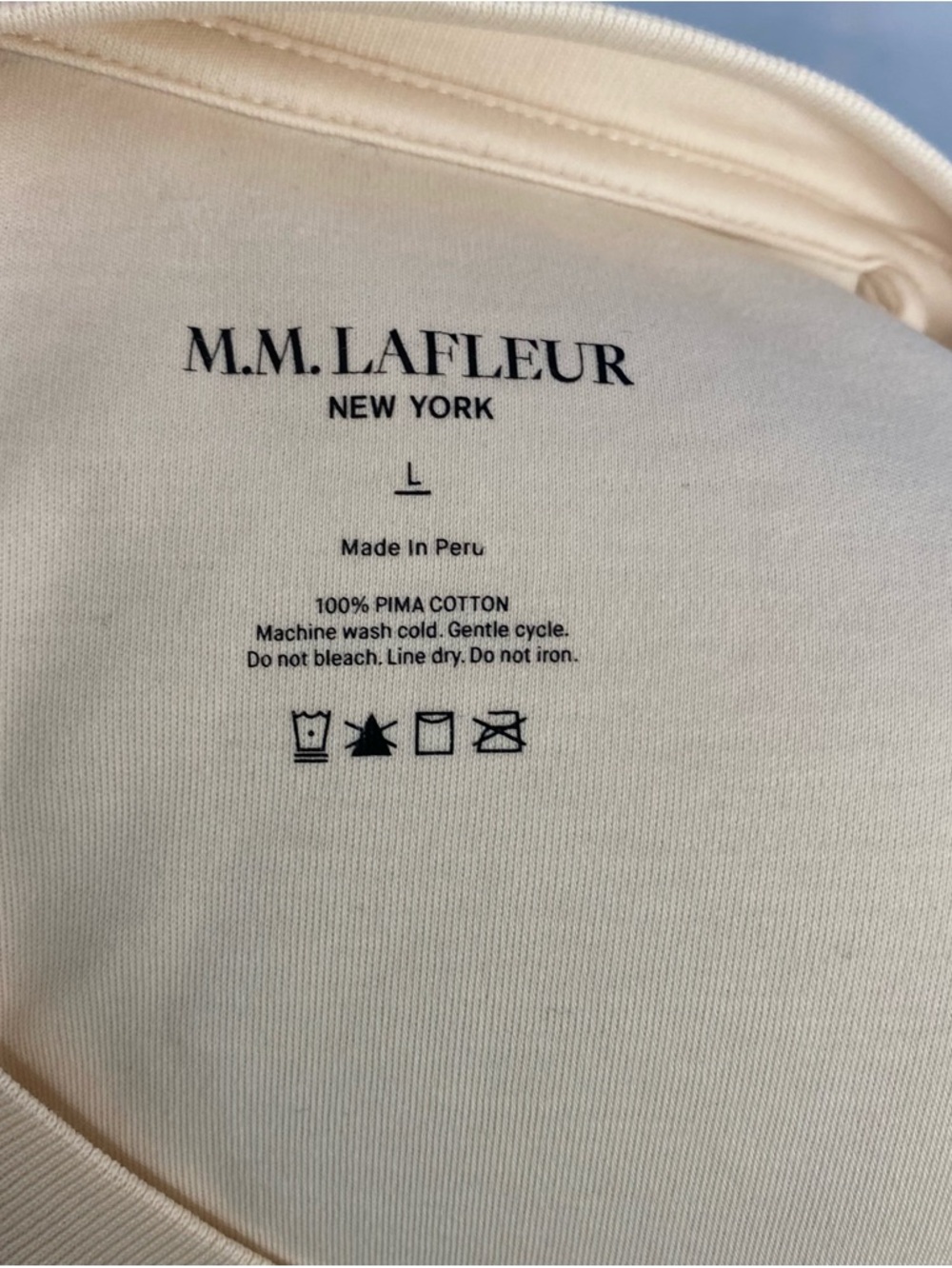 MM Lafleur Ivory Alina Muscle Tee Size Size Large - Picture 6 of 7